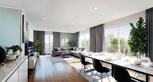 Bogenhausen, München - Interieur Wohn-Essbereich 1